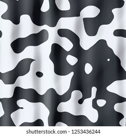 seamless pattern texture background with cow plaid leather - black and white colored splotch