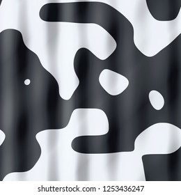 seamless pattern texture background with cow plaid leather - black and white colored splotch