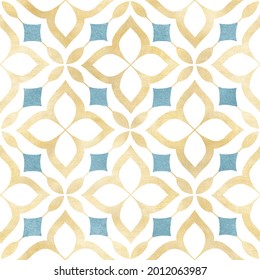 Seamless Pattern Texture Moroccan Islamic Oriental Art Deco Elegant Style Vintage