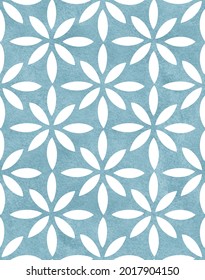 Seamless Pattern Texture Moroccan Islamic Oriental Art Deco Elegant Style Vintage Blue