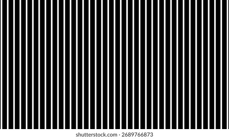 A seamless pattern of thin white vertical stripes on a solid black background creating a stark visual contrast and geometric texture.