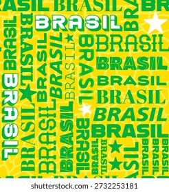 Seamless pattern of three variants with the word 