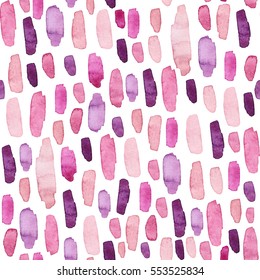 Seamless Pattern Of Watercolor Light Pink And Deep Purple Splashes