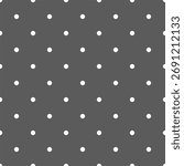 seamless pattern with white polka dots on a dark brown or grey background. For cards, invitations, wedding or baby shower albums, backgrounds, arts and scrapbooks.