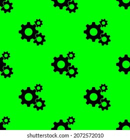 Seamless Patterned Images Of Three Gears. Gear On A Salad Background. Gearing. 3d Image. 3d Rendering