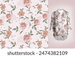 Seamless Patterns, Floral Pattern, Ethnic Pattern, Repeat Design, Shirt Design, Flower Pattern, Shirt Elements, Wallpaper Pattern, Digital Background, Mother Collection all over Design, All over 