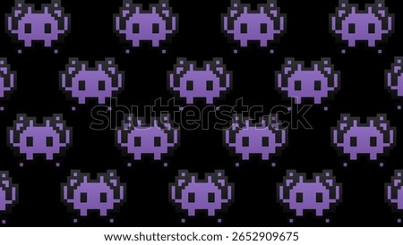 Seamless Pixel Art Alien Pattern – Retro 8-Bit Style

Seamless pattern featuring cute pixel art aliens in retro 8-bit style with a purple color scheme. Perfect for game-themed designs. 