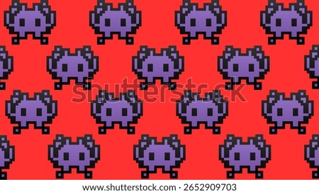 Seamless Pixel Art Alien Pattern – Retro 8-Bit Style

Seamless pattern featuring cute pixel art aliens in retro 8-bit style with a purple color scheme. Perfect for game-themed designs. 