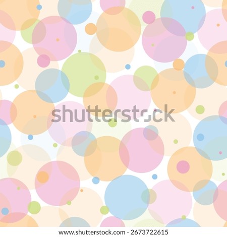 Seamless polka dot pattern. Playful and versatile vector pattern soft colors dot, including blush pink, lavender, mint green, blue, pastel Easter, textile, fabric, gift, birthday seamless pattern