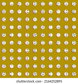 Seamless Polka Dot Pattern With Risograph Effect. Retro-style Background Music With Noise Texture And Musical Notation.