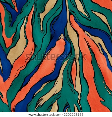 Seamless print pattern, Abstract art background, oil painting