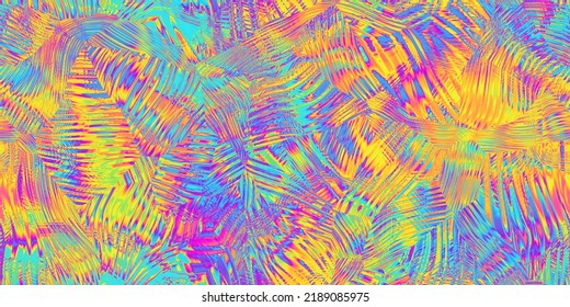 Seamless psychedelic rainbow heatmap tiger stripe glass refraction pattern background texture  Trippy hippy abstract dopamine dressing fashion motif  Bright colorful neon retro wallpaper backdrop 