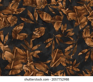 Seamless Realistic Forest Camouflage Pattern.Useable For Hunting And Military Purposes.