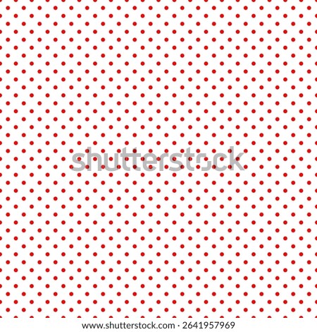 Seamless red polka dot pattern on white background – classic bold dot repeat for textile design, gift wrap, or retro-inspired party decor