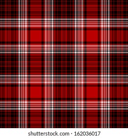 Seamless Red, White, & Black Plaid