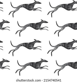 Seamless Repeatable Pattern Stylized Running Dog Stock Illustration ...