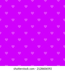 Seamless repeating purple hearts pattern on a purple background