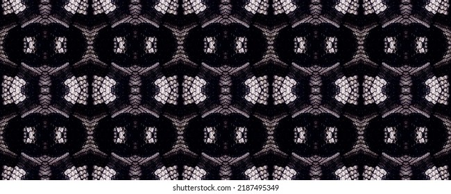 Seamless Rich Lace Pattern. White And Black Color. The Present Picture For Nightgown. Endless Border Braid. Grid Zigzags And Strips.