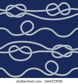 Twisted Blue Marine Rope Knots Seamless Stock Vector (Royalty Free ...
