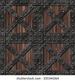 Seamless Rusty Bulkhead Metal Pattern  