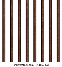 Seamless Rusty Jail Bars