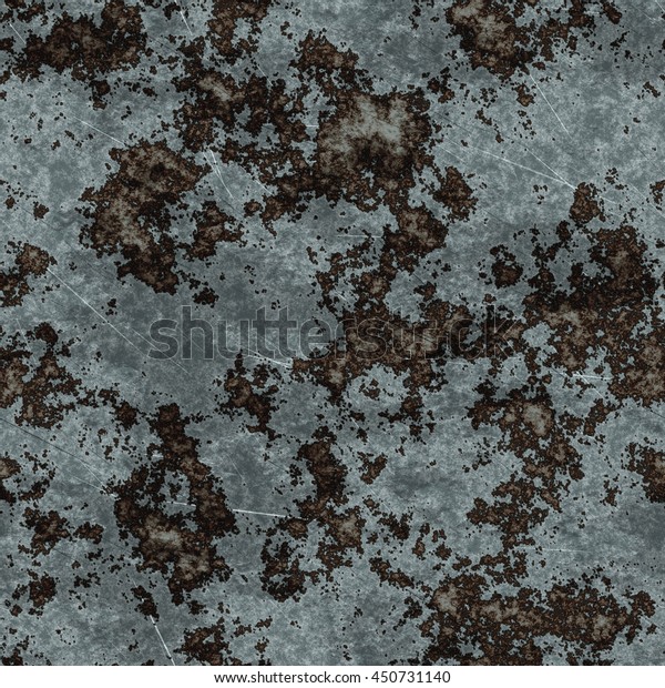 Seamless Rusty Metal Texture Old Iron Stock Illustration