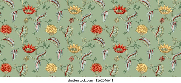 Seamless Silky Floral Pattern
