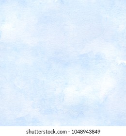 seamless sky blue watercolor background. hand drawn illustration.
