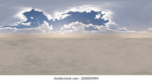 Seamless Sky Hdri Panorama 360 Degrees Angle View With Zenith And Clouds For Use As Sky Dome. 3d Render Illustration