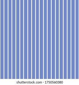 Seamless Striped Pattern. Thin White Vertical Stripes On A Blue Background.
