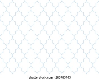 Seamless Subtle Blue And White Moroccan Pattern