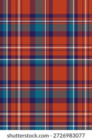 Seamless tartan plaid pattern featuring a green and pastel checkered geometric design on a vector textile fabric texture suitable for a scottish cloth wallpaper backdrop or decorative material