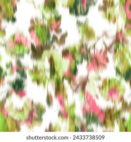 seamless textile texture pattern with elegant graphic flowers in blur technique