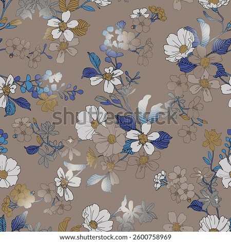 seamless texture background for digital print with abstract colorful floral allover pattern 