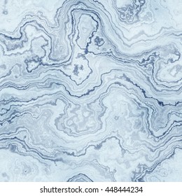 Seamless Texture Of Blue Marble Pattern For Background / Illustration