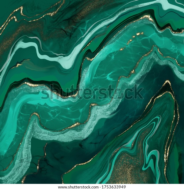 Seamless Texture Malachite Abstract Green Background Stock Illustration ...