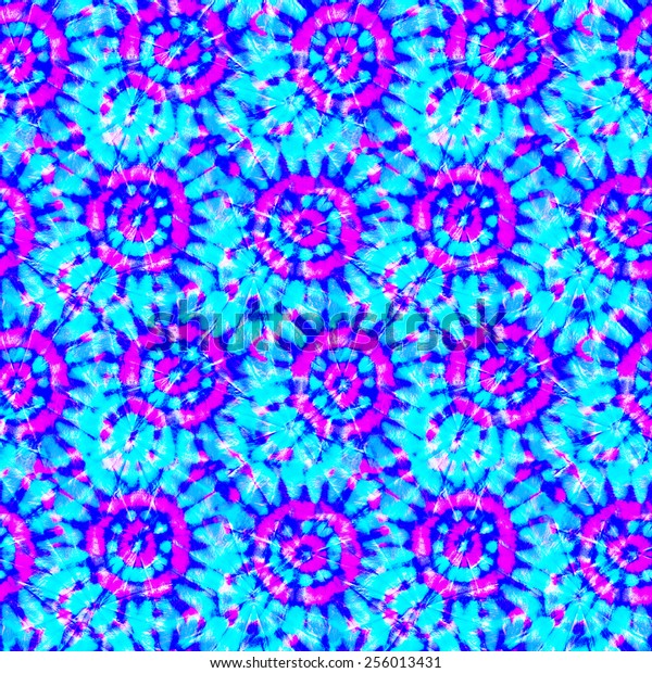 Seamless Tie Dye Effect Pattern Circles Stock Illustration 256013431