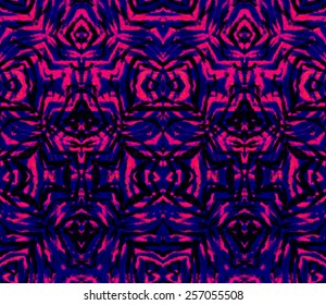 Seamless Tie Dye Kaleidoscope Pattern Dark Stock Illustration 257055508