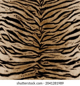 Seamless Tiger Skin Pattern. Animal Skin