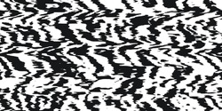 Seamless Tiger Stripe Fur Or Zebra Skin Pattern. Tileable Black And White Safari Wildlife Animal Print Background Texture. Monochrome Warbled Abstract Wavy Wonky Abstract Glitch Lines Motif.
