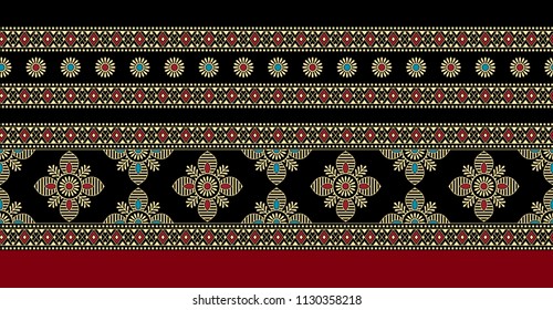 Seamless Traditional Indian Motif Stock Illustration 1130358218 ...