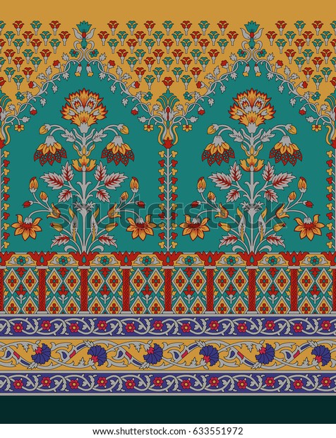 Seamless Traditional Indian Motif Stock Illustration 633551972