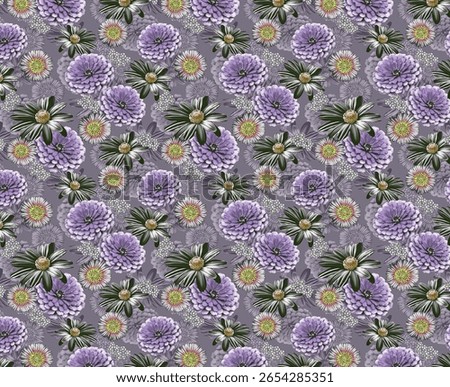 seamless trendy digital flower pattern allover print digital floral pattern water color  with a background perfect for wallpaper wrapping paper textile fashion wedding card invitation and fashion 