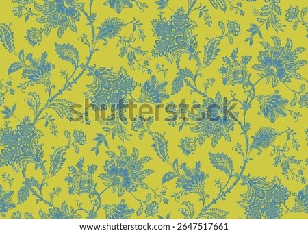 Seamless Vector floral pattern for Textile prints and wallpapers...