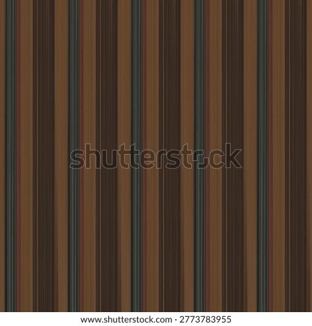 A seamless vertical stripe pattern with various shades of brown, including chocolate, tan, and taupe, interspersed with thin, accentuating lines in burgundy red and deep gray or black