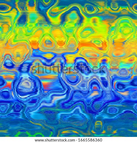 Seamless vibrant rainbow painted texture. Bold psychedelic neon artistic background. Washed crayon scribble imperfect brush stroke pattern. Funky colorful wonky abstract. Fun art all over print