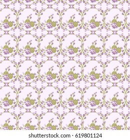 Seamless vintage pattern in small wildflowers. Country style millefleurs. Floral meadow background for textile, wallpaper, pattern fills, covers, surface, print, gift wrap, scrapbooking, decoupage. - Shutterstock ID 619801124