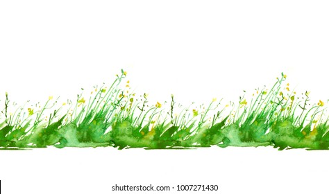 Watercolor Grass Images Stock Photos Vectors Shutterstock