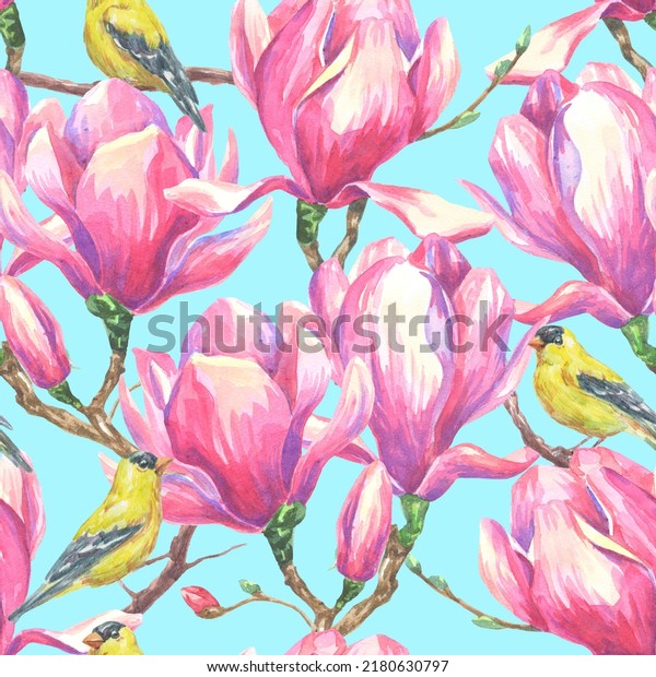 Seamless Watercolor Pattern Spring Pattern Texture Stock Illustration ...