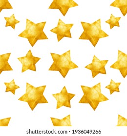 Seamless Watercolor Pattern With Stars